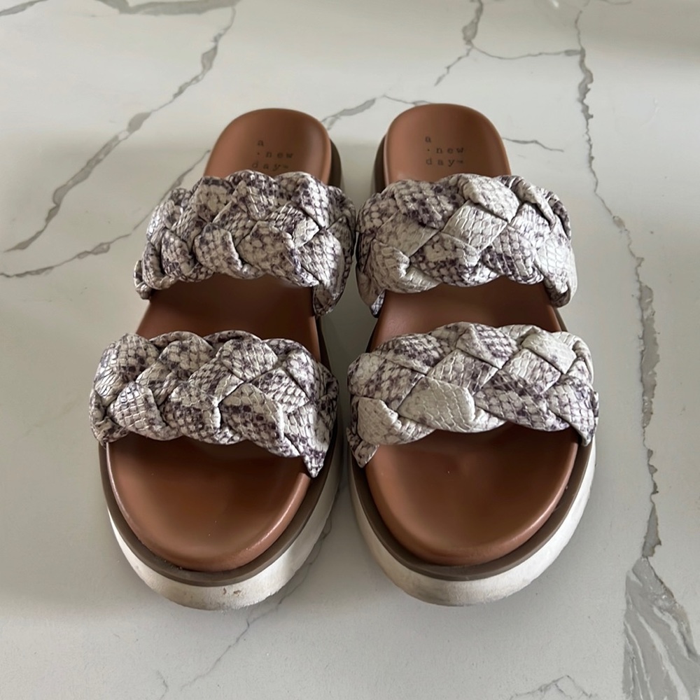 Snake skin sandals